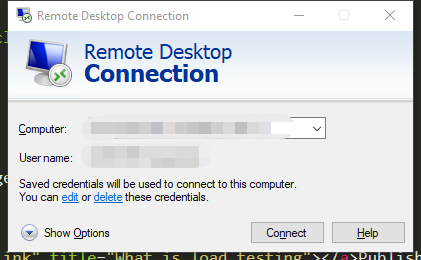 remote desktop connection